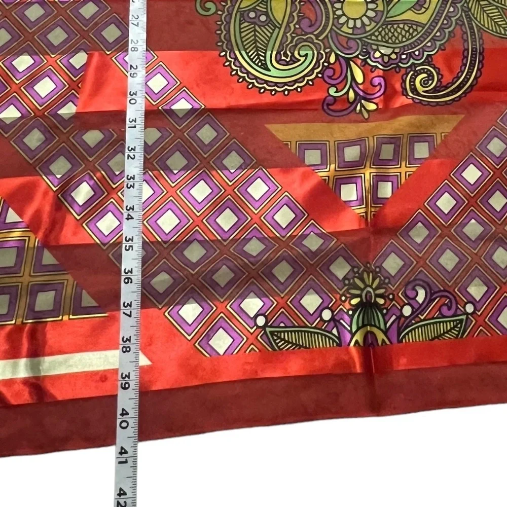 Unbranded‎ Floral Muti Geometric Paisley Square Scarf